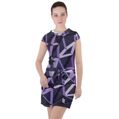 3d Lovely Geo Lines Vi Drawstring Hooded Dress by Uniqued