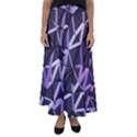 3d Lovely Geo Lines Vi Flared Maxi Skirt View1