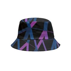 3d Lovely Geo Lines  V Bucket Hat (kids) by Uniqued