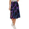 3d Lovely Geo Lines  V Midi Panel Skirt View1