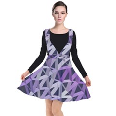 3d Lovely Geo Lines  Iv Plunge Pinafore Dress by Uniqued