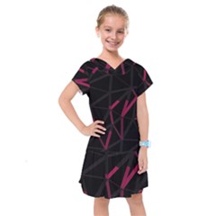 3d Lovely Geo Lines Viii Kids  Drop Waist Dress by Uniqued