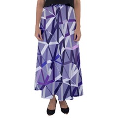 3d Lovely Geo Lines Ix Flared Maxi Skirt by Uniqued