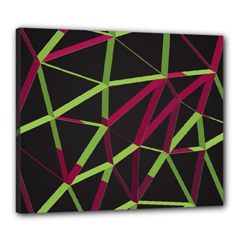 3d Lovely Geo Lines X Canvas 24  X 20  (stretched) by Uniqued