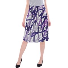 3d Lovely Geo Lines X Midi Beach Skirt by Uniqued