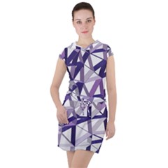 3d Lovely Geo Lines X Drawstring Hooded Dress by Uniqued