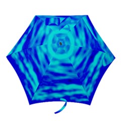 Blue Waves Abstract Series No12 Mini Folding Umbrellas by DimitriosArt