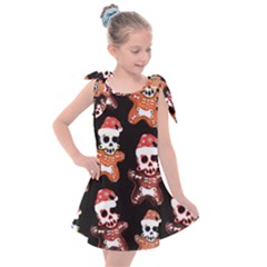 Zanoskull - Gingerbread Mon Kids  Tie Up Tunic Dress by Roxzanoart