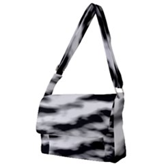 Black Waves Abstract Series No 2 Full Print Messenger Bag (s) by DimitriosArt