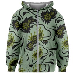 Floral Pattern Paisley Style Paisley Print   Kids  Zipper Hoodie Without Drawstring by Eskimos