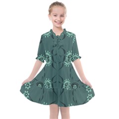 Floral Pattern Paisley Style Paisley Print   Kids  All Frills Chiffon Dress by Eskimos