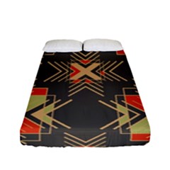 Abstract Geometric Design    Fitted Sheet (full/ Double Size) by Eskimos