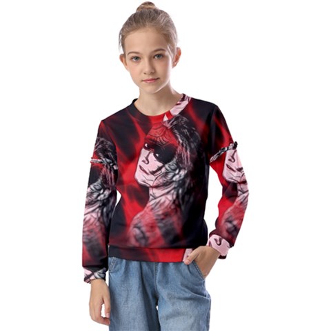 Shaman Kids  Long Sleeve Tee With Frill  by MRNStudios