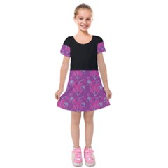 Floral Kids  Short Sleeve Velvet Dress by Sparkle