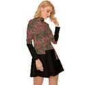 Floral Long Sleeve Velour Longline Dress View3