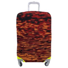 Red Waves Flow Series 2 Luggage Cover (medium) by DimitriosArt