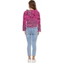 Pink  Waves Flow Series 1 Women s Lightweight Cropped Hoodie View4