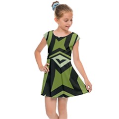 Abstract Pattern Geometric Backgrounds   Kids  Cap Sleeve Dress by Eskimos