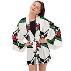 Abstract Pattern Geometric Backgrounds   Long Sleeve Kimono by Eskimos