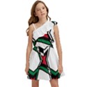 Abstract pattern geometric backgrounds   Kids  One Shoulder Party Dress View1