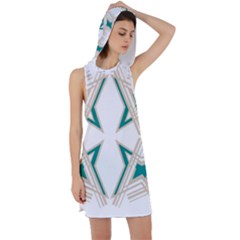 Abstract Pattern Geometric Backgrounds   Racer Back Hoodie Dress by Eskimos