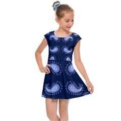 Floral Pattern Paisley Style Paisley Print   Kids  Cap Sleeve Dress by Eskimos