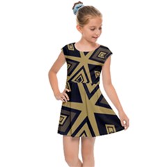 Abstract Pattern Geometric Backgrounds   Kids  Cap Sleeve Dress by Eskimos