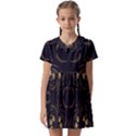 Floral folk damask pattern Fantasy flowers Floral geometric fantasy Kids  Asymmetric Collar Dress View1