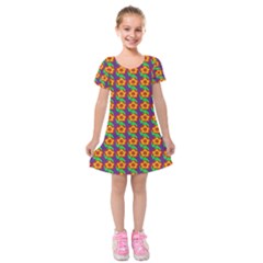 Floral Kids  Short Sleeve Velvet Dress by Sparkle