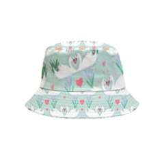 Sunny Day Swans Inside Out Bucket Hat (kids) by VeataAtticus