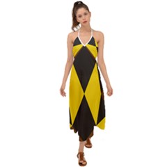 Abstract Pattern Geometric Backgrounds   Halter Tie Back Dress  by Eskimos