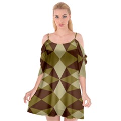 Abstract Pattern Geometric Backgrounds   Cutout Spaghetti Strap Chiffon Dress by Eskimos