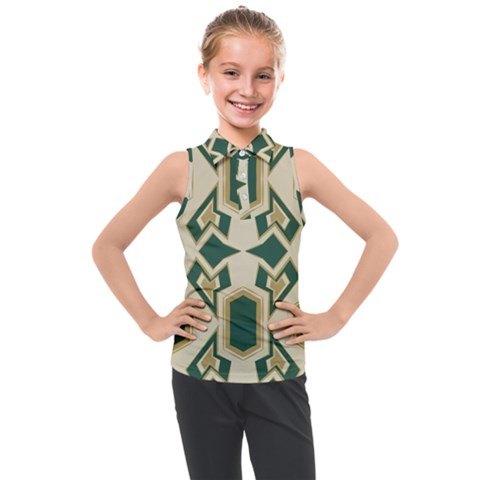 Abstract Pattern Geometric Backgrounds   Kids  Sleeveless Polo Tee by Eskimos