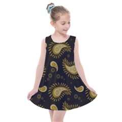 Floral Pattern Paisley Style Paisley Print  Doodle Background Kids  Summer Dress by Eskimos