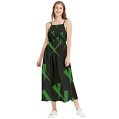 Abstract Pattern Geometric Backgrounds   Boho Sleeveless Summer Dress by Eskimos