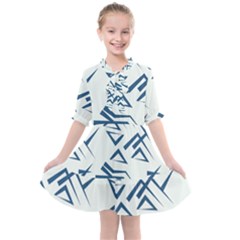 Abstract Pattern Geometric Backgrounds   Kids  All Frills Chiffon Dress by Eskimos