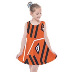 Abstract Pattern Geometric Backgrounds   Kids  Summer Dress by Eskimos