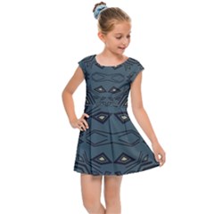 Abstract Pattern Geometric Backgrounds   Kids  Cap Sleeve Dress by Eskimos