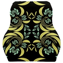 Floral Folk Damask Pattern Fantasy Flowers  Car Seat Velour Cushion  by Eskimos