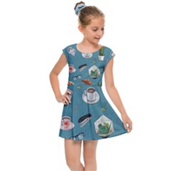 Fashionable Office Supplies Kids  Cap Sleeve Dress by SychEva