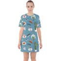 Fashionable Office Supplies Sixties Short Sleeve Mini Dress View1