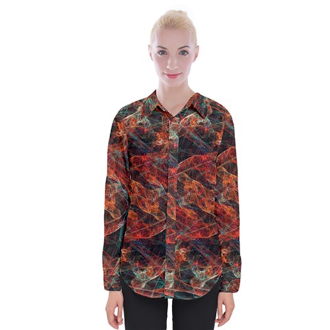 Fractal Womens Long Sleeve Shirt by Sparkle