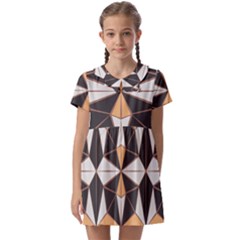 Abstract Pattern Geometric Backgrounds   Kids  Asymmetric Collar Dress by Eskimos