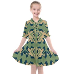 Abstract Pattern Geometric Backgrounds   Kids  All Frills Chiffon Dress by Eskimos