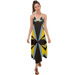 Abstract Pattern Geometric Backgrounds   Halter Tie Back Dress  by Eskimos