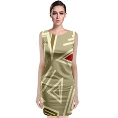 Abstract Pattern Geometric Backgrounds   Sleeveless Velvet Midi Dress by Eskimos