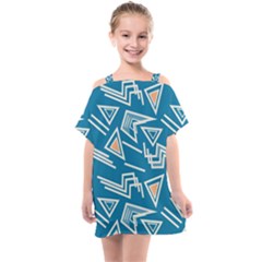 Abstract Pattern Geometric Backgrounds   Kids  One Piece Chiffon Dress by Eskimos