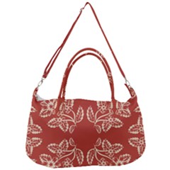 Floral Folk Damask Pattern Fantasy Flowers Floral Geometric Fantasy Removal Strap Handbag by Eskimos