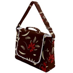 Sfolk Flowers Print Floral Pattern Ethnic Art Box Up Messenger Bag by Eskimos