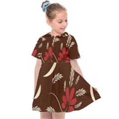 Sfolk Flowers Print Floral Pattern Ethnic Art Kids  Sailor Dress by Eskimos